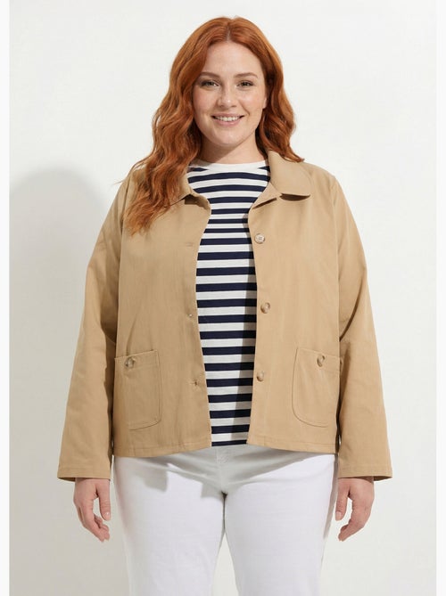 Chaqueta corta de algodón, cuello Peter Pan - AFIBEL - Kiabi