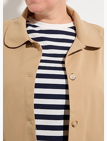 Chaqueta corta de algodón, cuello Peter Pan - AFIBEL