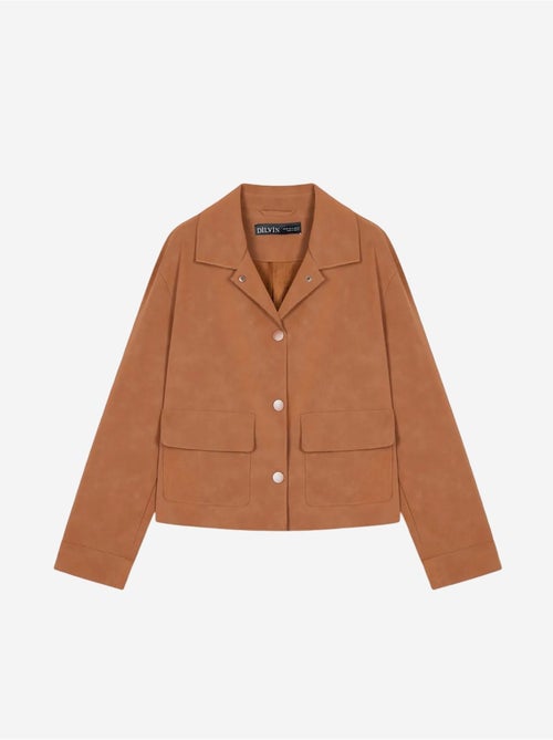 Chaqueta corta de ante sintético para mujer dilvin - Kiabi Chaqueta corta de ante sintético para mujer dilvin - Kiabi