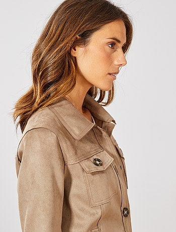 Chaqueta corta de antelina - Kiabi