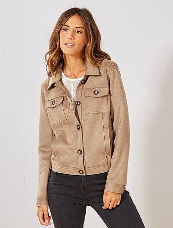 Chaqueta corta de antelina - Kiabi