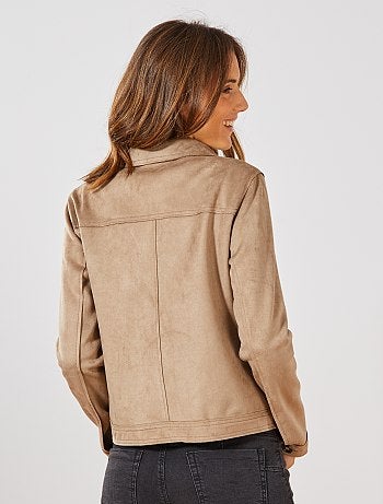 Chaqueta corta de antelina - Kiabi