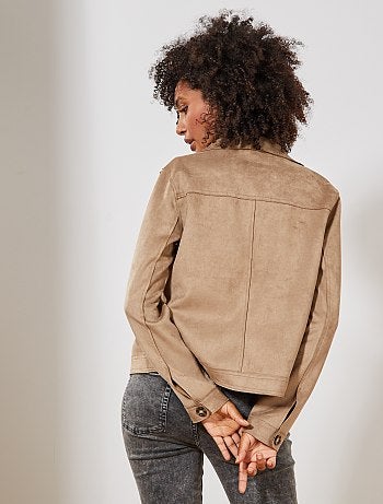 Chaqueta corta de antelina - Kiabi