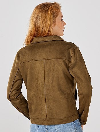 Chaqueta corta de antelina - Kiabi