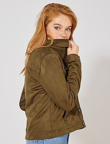 Chaqueta corta de antelina - Kiabi