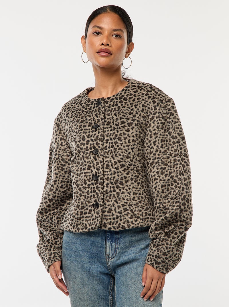 Chaqueta corta de botones 'JDY' Beige - Kiabi