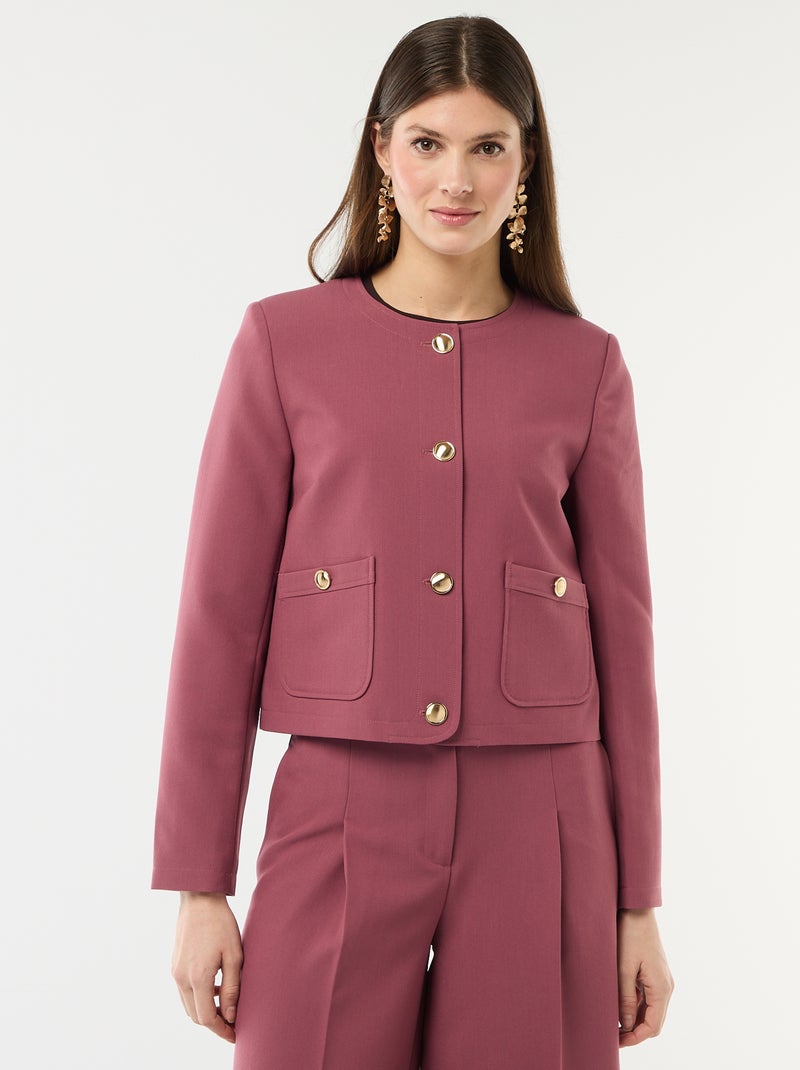 Chaqueta corta de ceremonia lisa Rojo - Kiabi