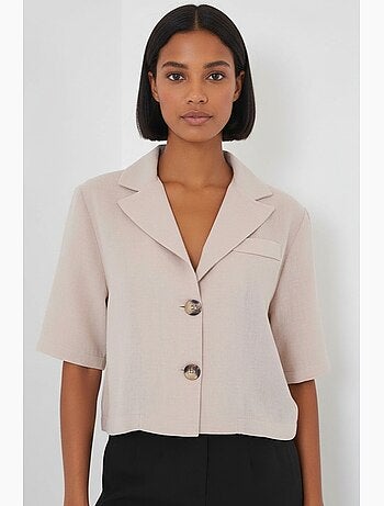 Chaqueta corta de lino bdart