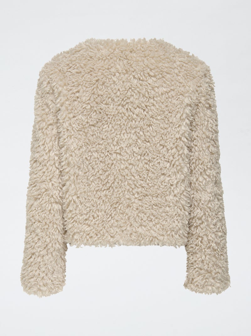 Chaqueta corta de pelo sintético 'JDY' Blanco - Kiabi