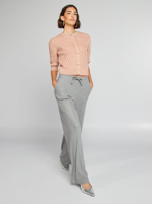 Chaqueta corta de punto trenzado - Kiabi