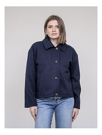 Chaqueta corta efecto lana UPARLIE