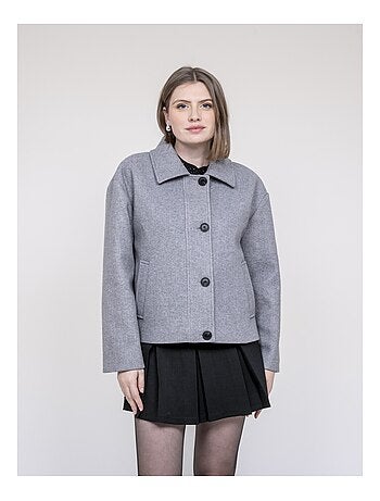 Chaqueta corta efecto lana UPARLIE