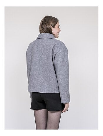 Chaqueta corta efecto lana UPARLIE
