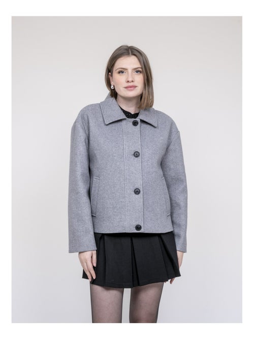 Chaqueta corta efecto lana UPARLIE - Kiabi