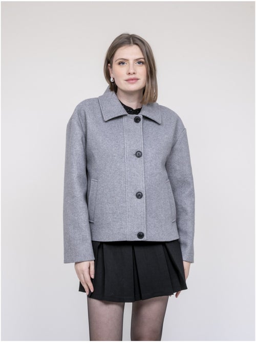 Chaqueta corta efecto lana UPARLIE - Kiabi