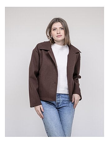 Chaqueta corta efecto lana UPARLIE