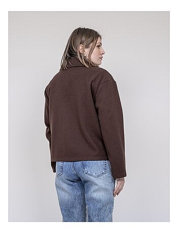 Chaqueta corta efecto lana UPARLIE