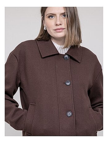 Chaqueta corta efecto lana UPARLIE