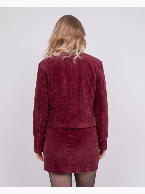 Chaqueta corta efecto terciopelo con botones joya uxelle - Kiabi Chaqueta corta efecto terciopelo con botones joya uxelle - Kiabi