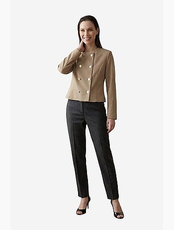 Chaqueta corta entallada de tweed con botones my fashion