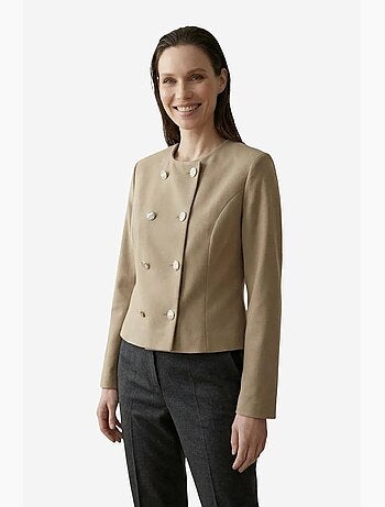 Chaqueta corta entallada de tweed con botones my fashion
