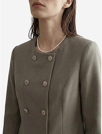 Chaqueta corta entallada de tweed con botones my fashion