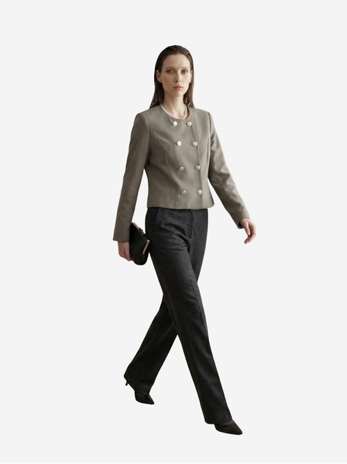 Chaqueta corta entallada de tweed con botones my fashion - Kiabi Chaqueta corta entallada de tweed con botones my fashion - Kiabi