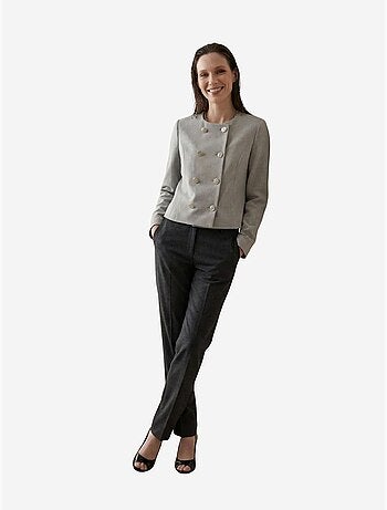 Chaqueta corta entallada de tweed con botones my fashion