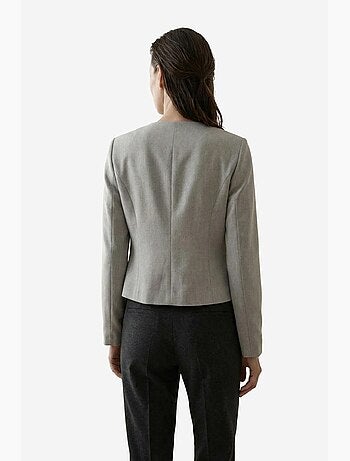 Chaqueta corta entallada de tweed con botones my fashion