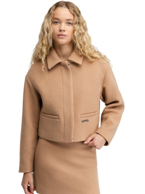 Chaqueta corta lana mujer mujer strodet-w sand - Kiabi Chaqueta corta lana mujer mujer strodet-w sand - Kiabi