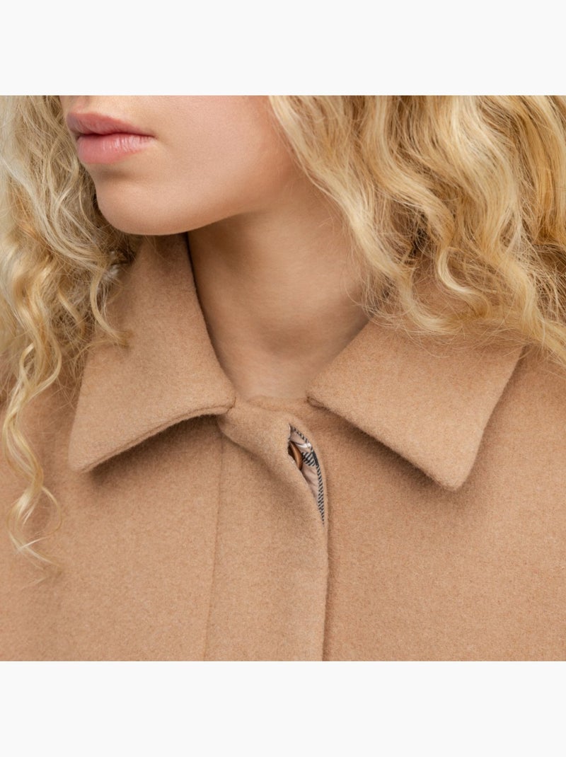 Chaqueta corta lana mujer mujer strodet-w sand Beige - Kiabi