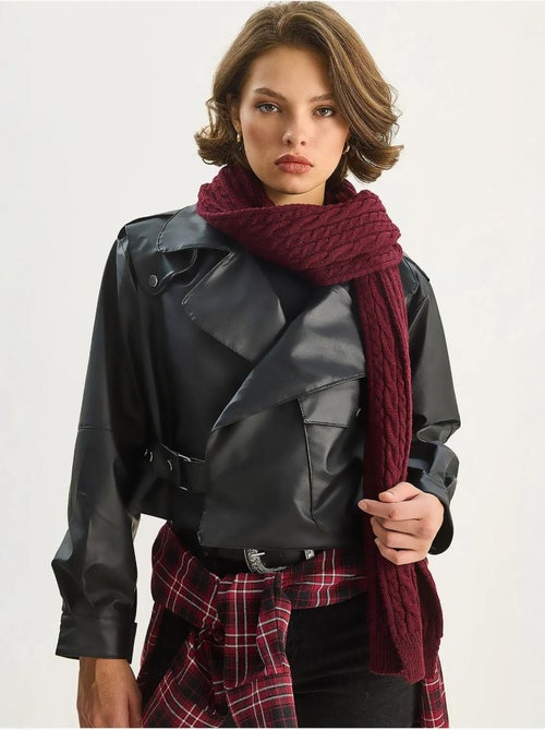 Chaqueta corta oversize de piel sintética lucci - Kiabi