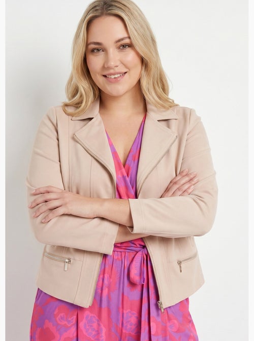 Chaqueta corta recta con cremallera de punto Milano - AFIBEL - Kiabi