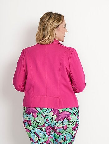 Chaqueta corta recta con cremallera de punto Milano - AFIBEL