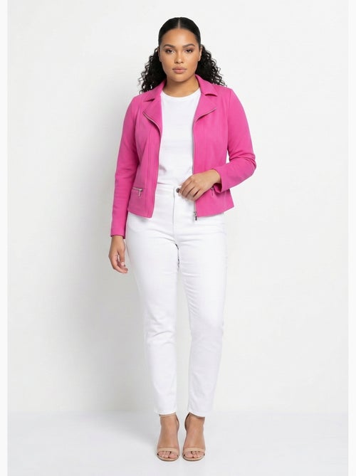 Chaqueta corta recta con cremallera de punto Milano - AFIBEL - Kiabi