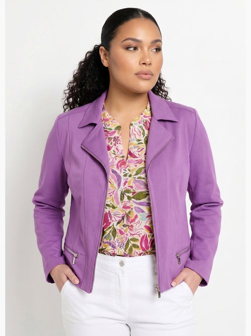 Chaqueta corta recta con cremallera de punto Milano - AFIBEL - Kiabi