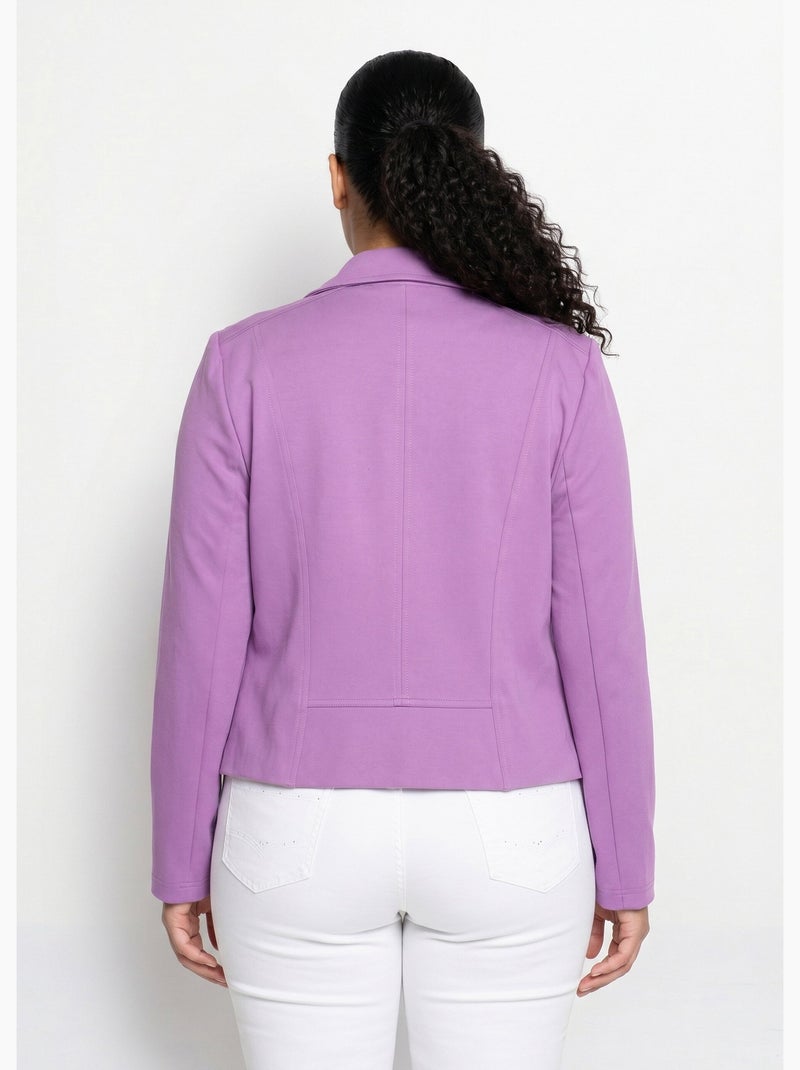 Chaqueta corta recta con cremallera de punto Milano - AFIBEL Violeta - Kiabi