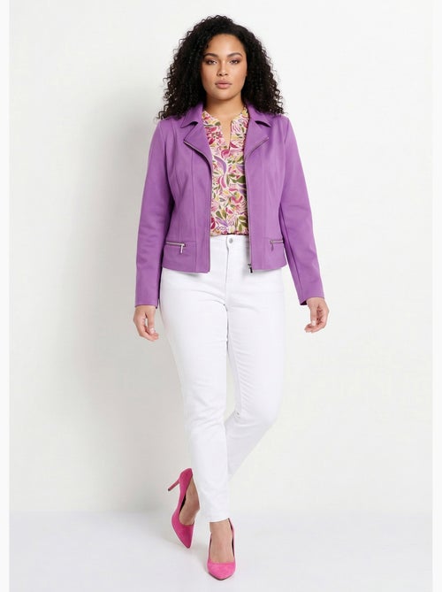 Chaqueta corta recta con cremallera de punto Milano - AFIBEL - Kiabi