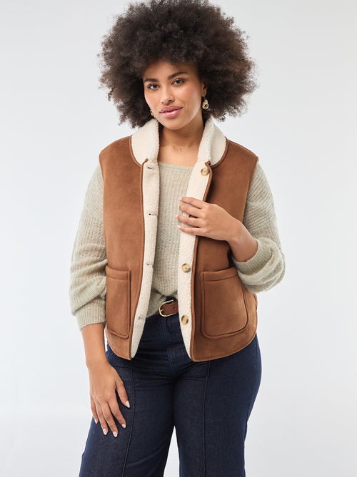 Chaqueta corta reversible sin mangas - Kiabi