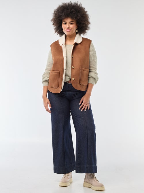 Chaqueta corta reversible sin mangas - Kiabi