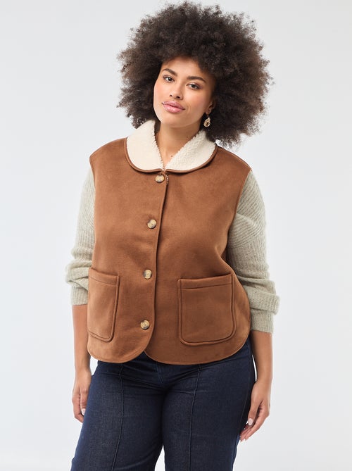 Chaqueta corta reversible sin mangas - Kiabi