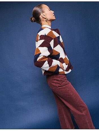 Chaqueta corta sherpa, mo fashion