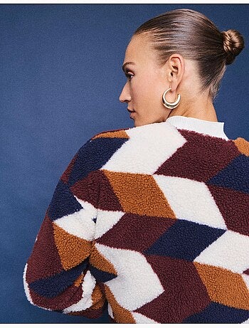 Chaqueta corta sherpa, mo fashion