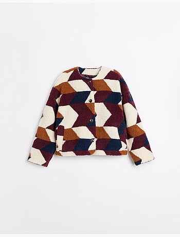 Chaqueta corta sherpa, mo fashion