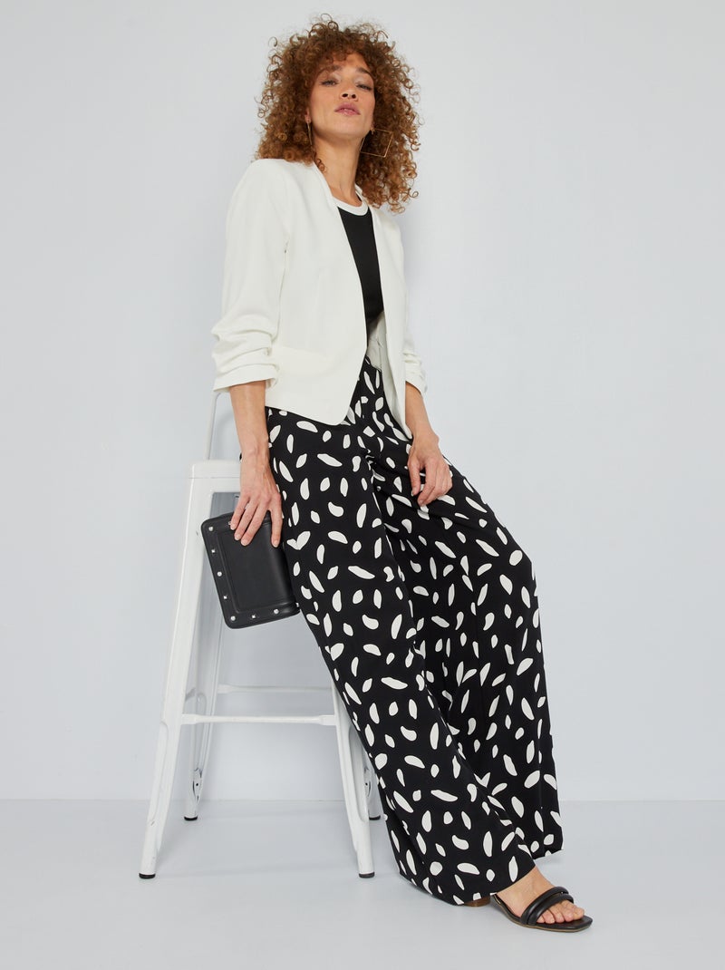 Chaqueta corta tipo blazer Blanco - Kiabi