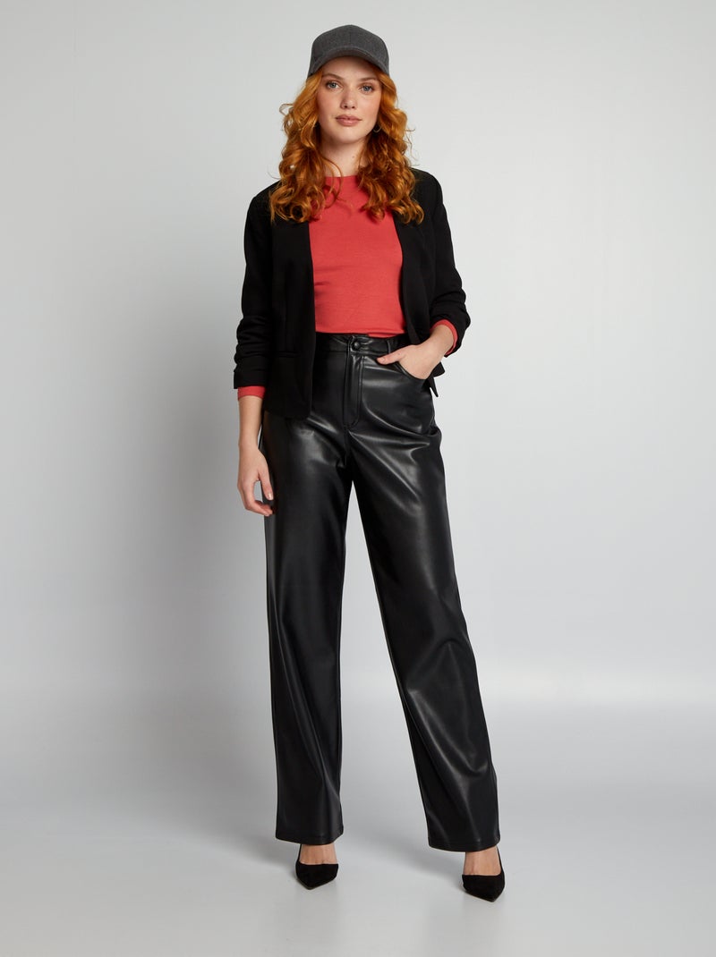 Chaqueta corta tipo blazer NEGRO - Kiabi