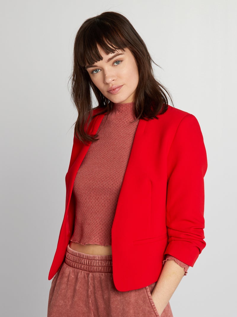 Chaqueta corta tipo blazer ROJO - Kiabi