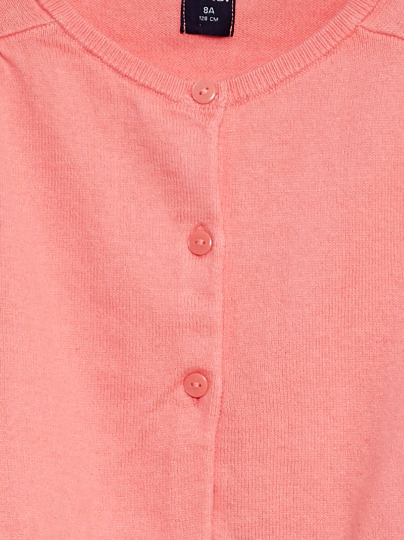 Chaqueta corta tipo bolero de canalé ROSA - Kiabi