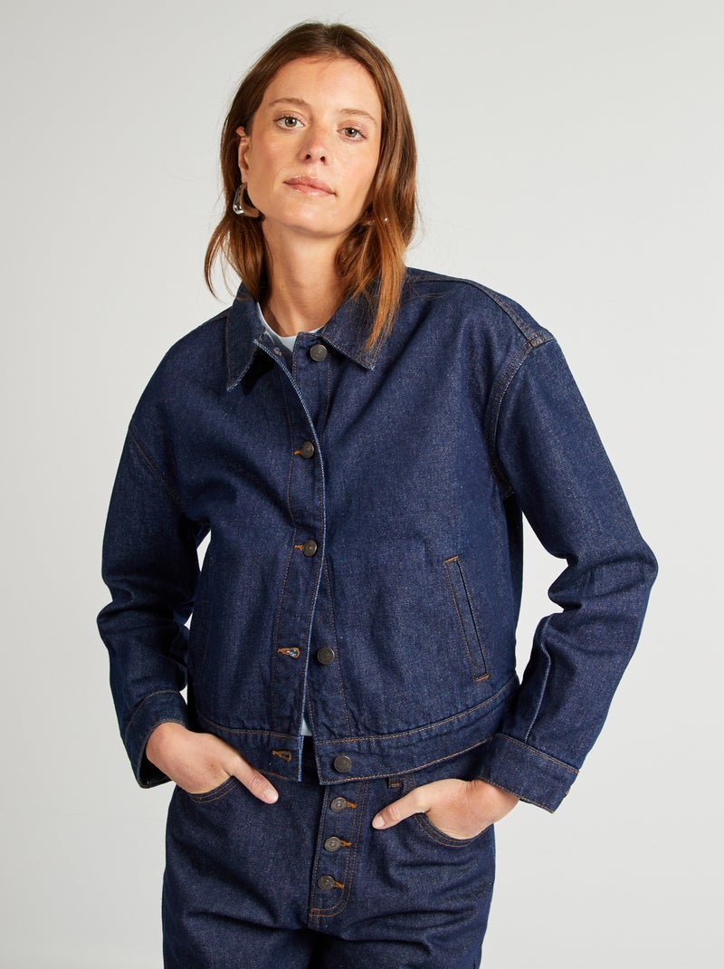 Chaqueta corta vaquera AZUL - Kiabi