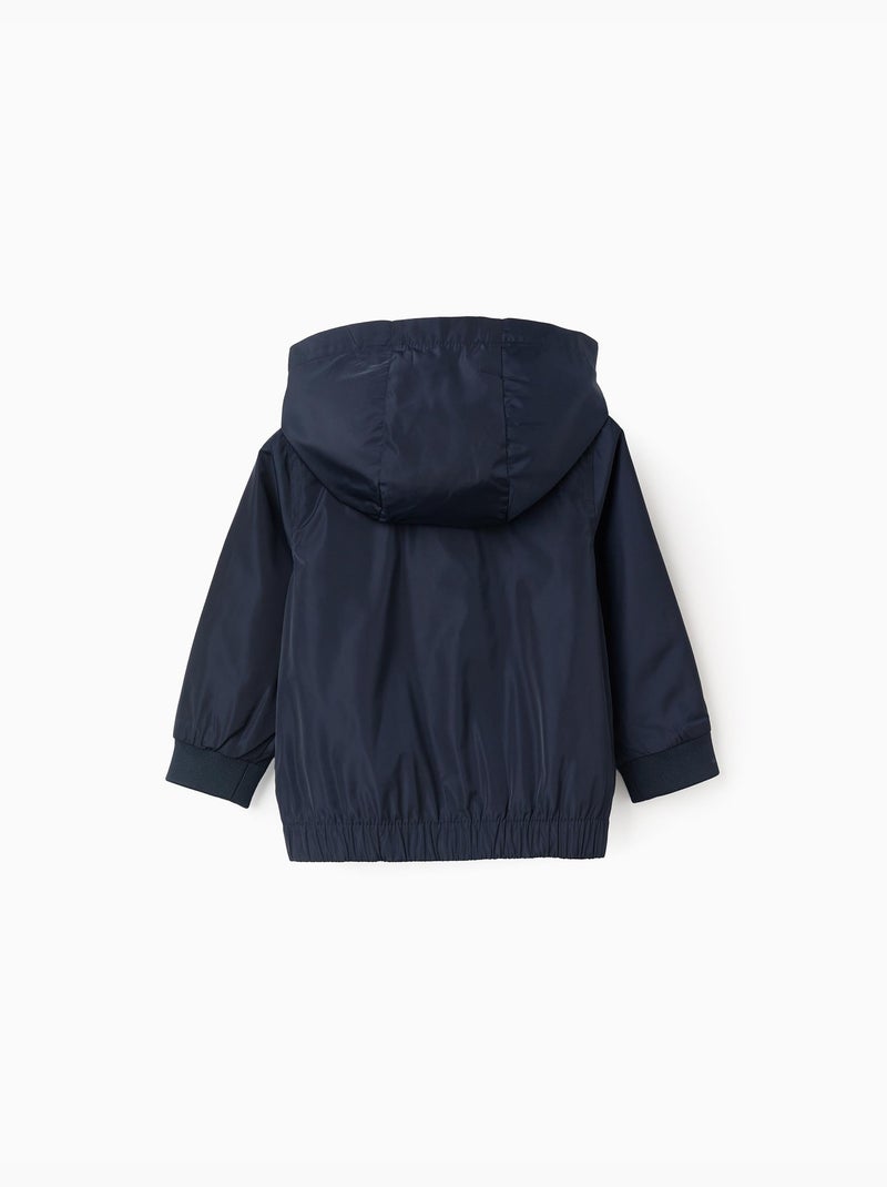 Chaqueta cortavientos con capucha desmontable Azul oscuro - Kiabi
